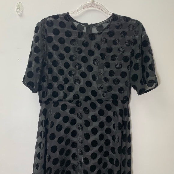 Zara black dots dress size M - Picture 4 of 16
